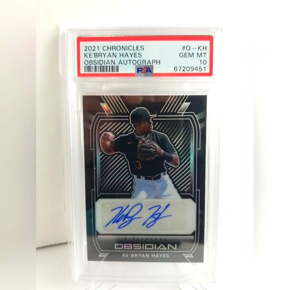 2021 Ke'Bryan Hayes RC Auto Panini Obsidian # O-KH - PSA 10 GEM MINT